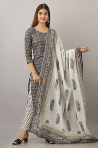 his&her Women Kurta Pant Dupatta Set