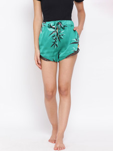 OXOLLOXO Printed Women Green Basic Shorts