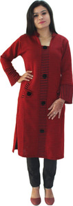 Hautemoda Women Printed, Striped, Polka Print Straight Kurta