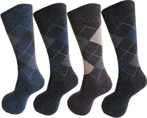 HF LUMEN Formal Terry Towel Thick Warm Woolen Winter Socks For Men Mid-Calf/Crew