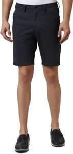 PETER ENGLAND Checkered Men Black Regular Shorts