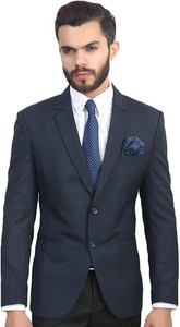 Dhingra Solid Single Breasted Formal Men Blazer