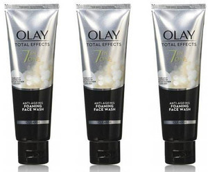 OLAY TOTAL EFFECTS 7 IN 1 ANTI AGEING FOAMING FACE WASH PACK OF 3 100 G Face Wash
