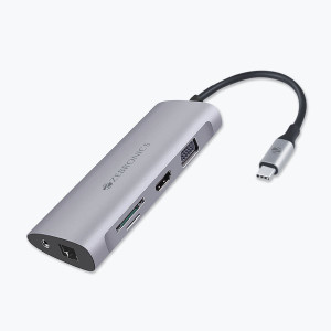 ZEBRONICS 11 in 1 USB Type C Multiport Adapter Zeb TA2000UCLVAP with USB, HDMI, VGA, 3.5mm, RJ45, SD, Micro SD, Type C PD Zeb TA2000UCLVAP – 11 in 1 USB Type C Multiport USB Hub