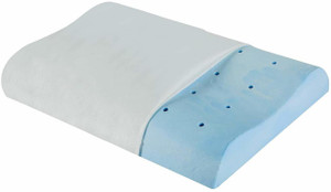 The White Willow Small Size Cervical Contour Cooling Memory Foam Solid Sleeping Pillow Pack of 1