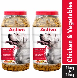Active Chicken Flavour Biscuits Vegetable Dog Treat
