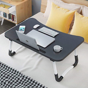 FurniGully MATT BLACK Wood Portable Laptop Table