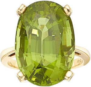 RATAN BAZAAR Peridot stone Ring Original Certified stone 6.00 carat stone Unheated Astological Purpose for unisex Stone Peridot Gold Plated Ring