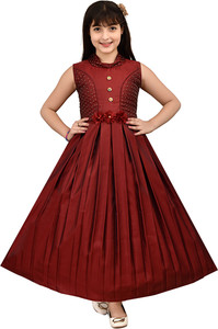 ROSHNI GARMENTS Girls Maxi/Full Length Party Dress