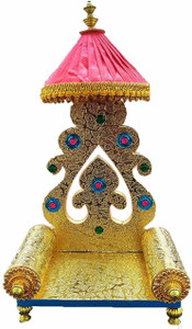 S A Gifts Sai Amrut Singhasan Sai Baba Statue Decorative Showpiece  -  28 cm