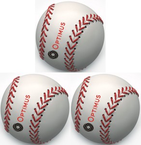 Optimus Pack of 4 Baseball Ball PU Leather Grade 5000 Official Size 9 Baseball