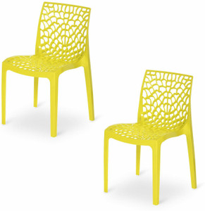 Supreme Web Yellow Set Of 2 Plastic Outdoor Chair