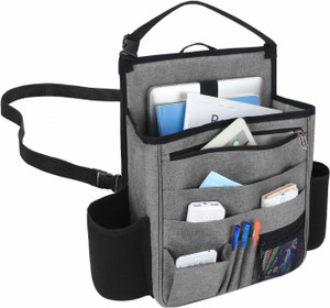 DOUBLE R BAGS Car Seat Organizer with Laptop and Tablet Storage Pockets, Car Seat Organizer with Back Adjustable Straps Car Multi Pocket
