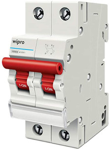 Wipro Double Pole 40A Isolator with Trip Free Mechanism ISO MCB