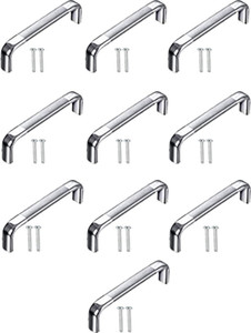 Sun Shield Wardrobe | Door Handle Oval D with Screw (4 Inch, Chrome Finish) Stainless Steel Cabinet/Drawer Handle