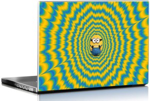 PIXELARTZ Laptop Skin Minions HD Quality 15.6 Inches Multi Colour (9007) Vinyl Paper Laptop Decal 15.6