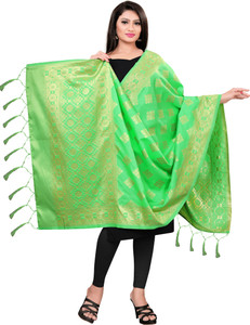 3SIX5 Art Silk, Jacquard Woven Women Dupatta