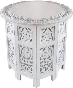 Decorhand Wooden Handcrafted Carved Solid Folding Coffee Table Solid Wood Side Table Solid Wood Side Table