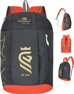 Pramadda Pure Luxury Stylish Classic 21 Ltr Casual Outdoor Tourister Backpack Small Travel Bagpack For Men & Women Office School College Camping Hiking Trekking Mini Rucksack Back Pack for Girls and Boys. 21 L Laptop Backpack