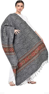 Kashmiri queen Wool Self Design, Embellished Women, Men Shawl