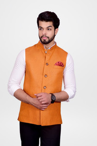 Amogue Solid Men Waistcoat