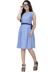 maruti fab Women A-line Multicolor Knee Length Dress
