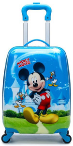 NIRVA Micky Pattern 18 Inch ( 45 cm ) Water Proof Printed Pattern Fashionable Smart School Bag For Kids Comfortable And Ergonomic Handle Luggage Bag For Boy Girls Cabin Luggage’s Bag Cabin Suitcase 4 Wheels - 18 inch