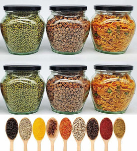 Adhunyk Glass Tea Coffee & Sugar Container  - 400 ml