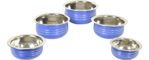Nirvika Powder Coating Stainless steel handi set patila serving cooking bowl steel bowl Cookware Set