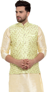 kraft india Sleeveless Embroidered Men Jacket