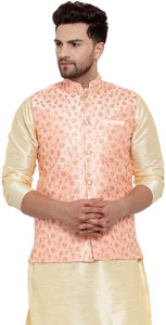 kraft india Sleeveless Embroidered Men Jacket