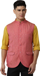 PETER ENGLAND Geometric Print Men Waistcoat