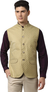 PETER ENGLAND Geometric Print Men Waistcoat
