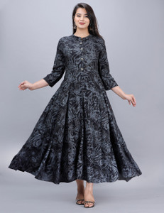 Nandi Women Printed A-line Kurta