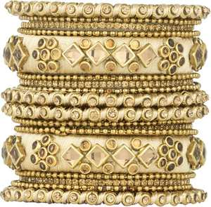 PEORA Brass Gold-plated Bangle Set