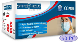 SAFESHIELD mask 50 pc pack 10056637 Reusable, Washable Surgical Mask With Melt Blown Fabric Layer