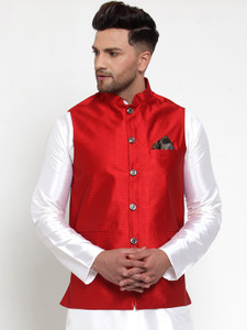 Jompers Self Design Men Waistcoat