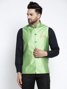 Jompers Self Design Men Waistcoat