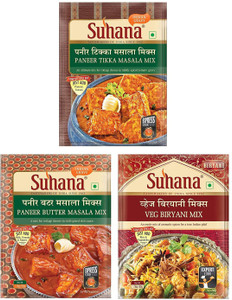SUHANA Paneer Butter 50g, Paneer Tikka 50g, Veg Biryani 50g