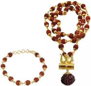 Ruhi Collection Wood, Alloy Gold, Brown Jewellery Set