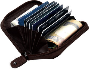 ABYS Men & Women Casual, Travel, Formal, Trendy, Evening/Party, Ethnic Brown Genuine Leather Card Holder