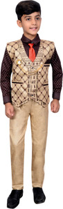 NVH Boys Festive & Party, Formal, Casual, Wedding Shirt, Waistcoat and Pant Set