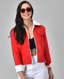 FUNDAY FASHION 3/4th Sleeve Washed Women Jacket