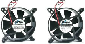 TechSupreme Pack of 2 DC 12V Cooling Fan for DIY Incubator Cabinet Fan 3.5-Inch Cooling Fan All in one Cooler