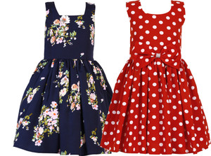 Klowvila Fashion Indi Girls Midi/Knee Length Casual Dress
