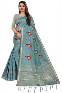ZUUL Embroidered Bollywood Silk Blend Saree