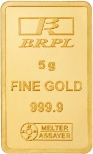 Bangalore Refinery Brpl Purity 24 (9999) K 5 g Gold Bar