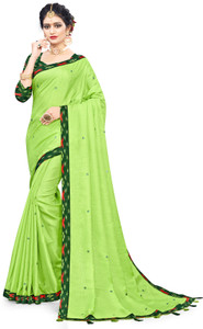 vaanisri Self Design Bollywood Cotton Linen Saree