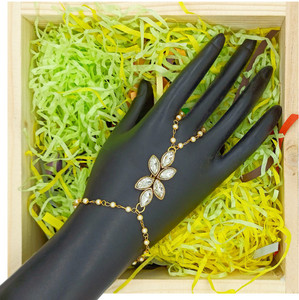 JewelShadi Alloy Gold-plated Ring Bracelet