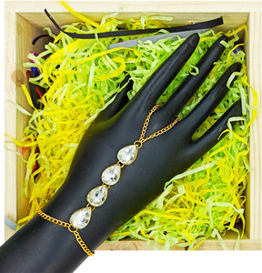 JewelShadi Alloy Gold-plated Ring Bracelet